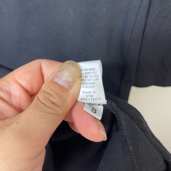 Monrow NWOT Black Cotton Jersey knit Cut Out Shoulder Dress S USA Minimalist - Picture 6 of 10